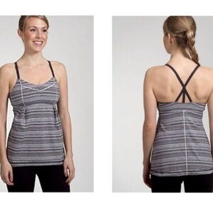 Lululemon Get Focused Long Workout Tank w/ Built-In Bra & Elastic Drawstring Hem